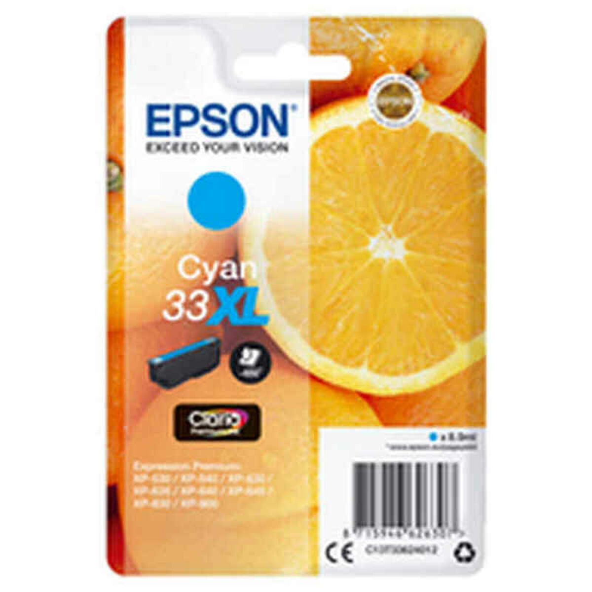 Original Tintenpatrone Epson Singlepack Cyan 33XL Claria Premium Ink Türkis