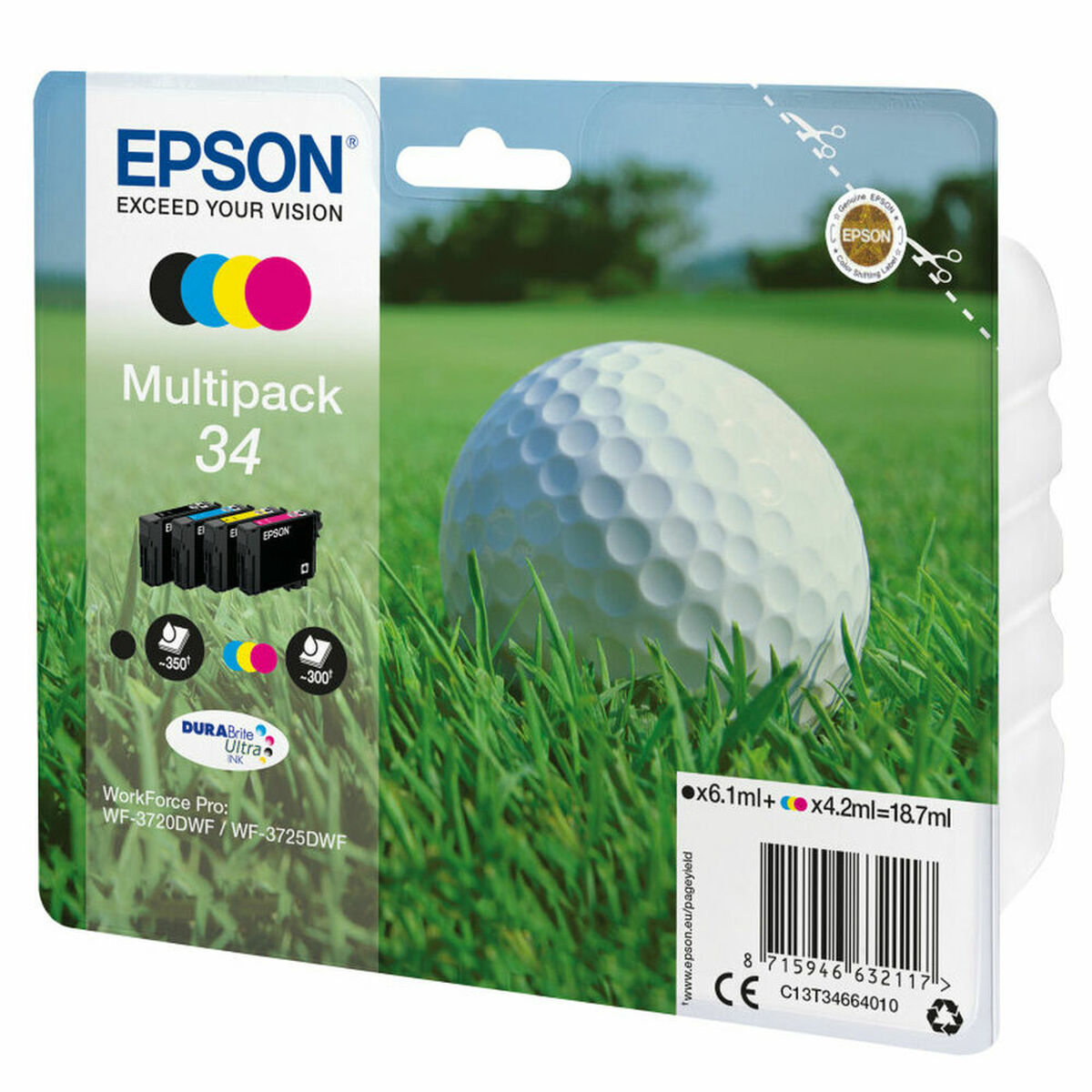 Original Tintenpatrone Epson C13T34664010 Bunt