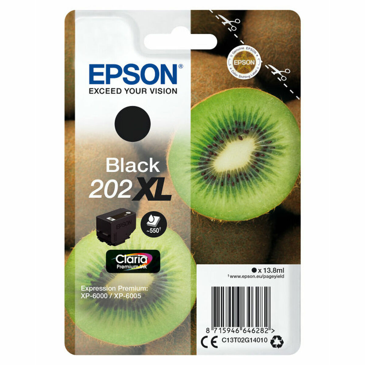 Original Tintenpatrone Epson 202XL CLARIA Schwarz