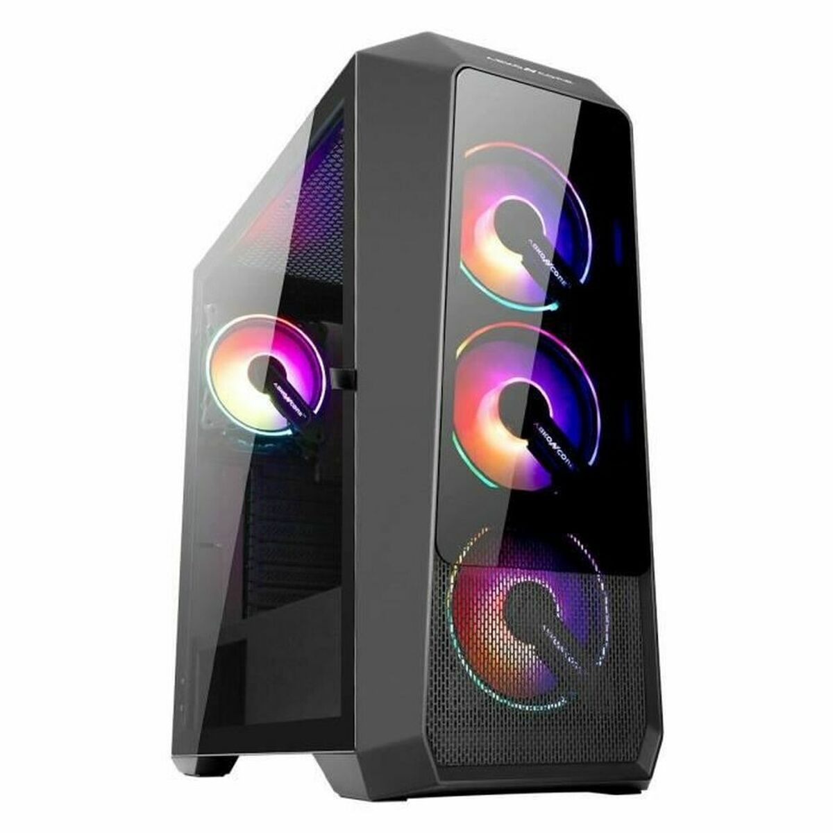 ATX Semi-Tower Gehäuse ABKONCORE ABKO-HELIOS-300G-SYN Schwarz