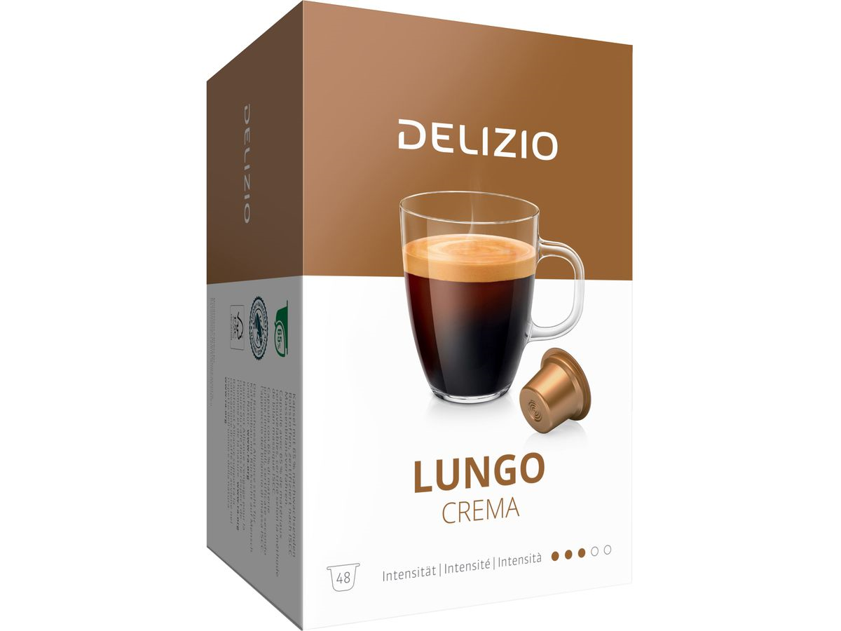 Delizio - Kaffeekapseln Lungo Crema, 48 Stück