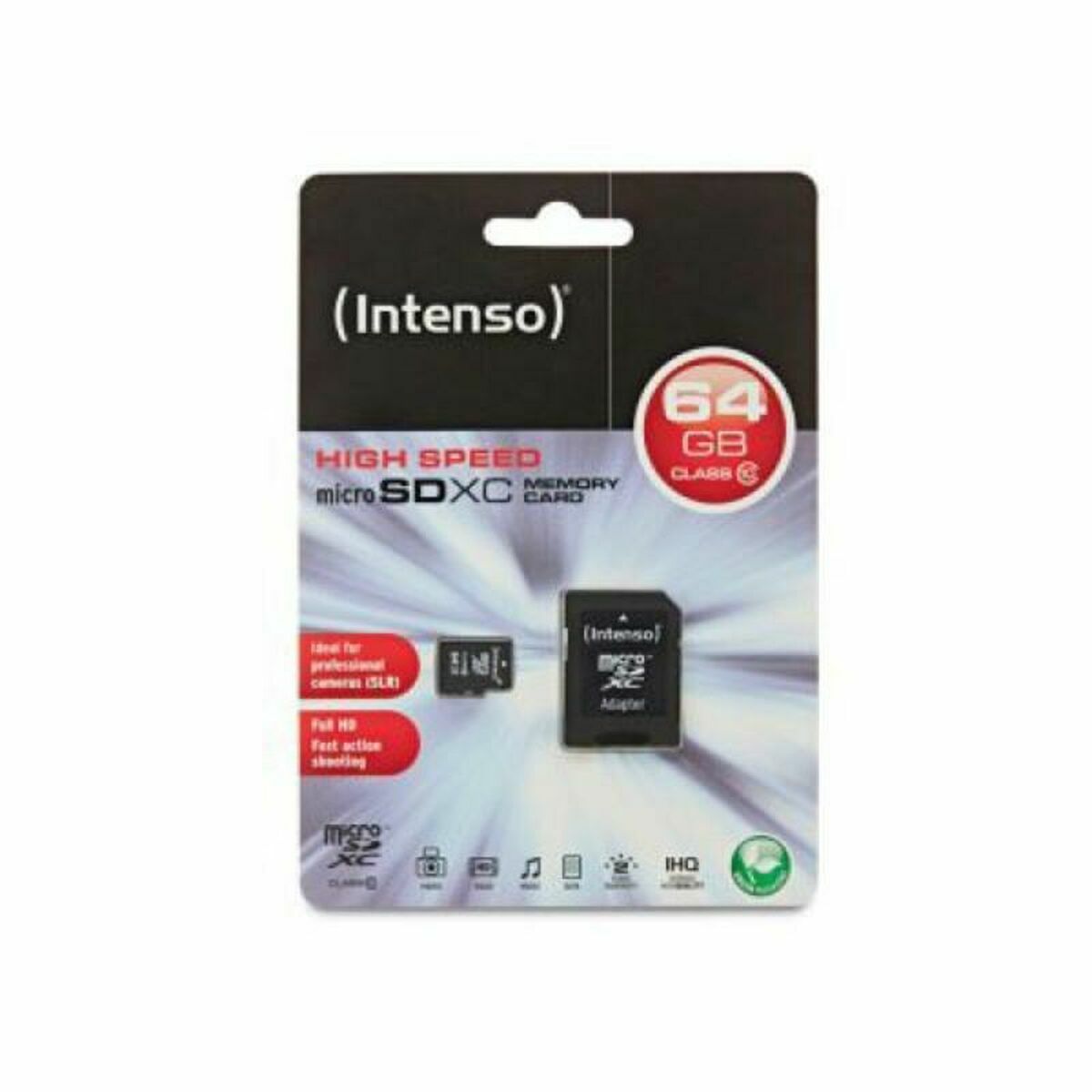 Mikro SD Speicherkarte mit Adapter INTENSO 64GB MicroSDHC 64 GB 64 GB