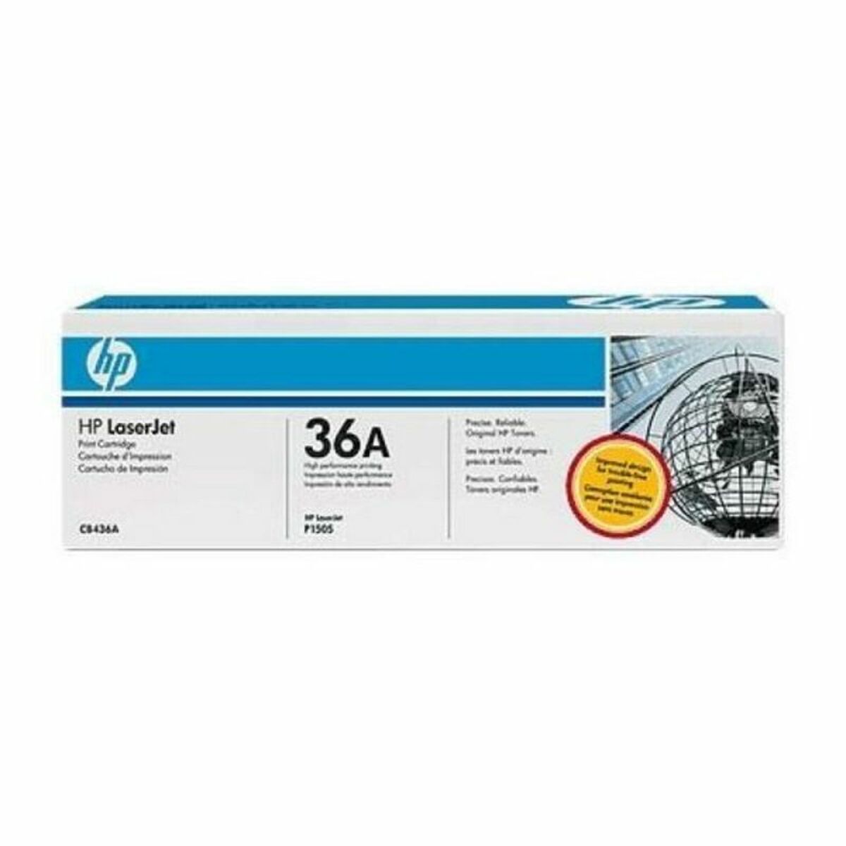 Toner Hewlett Packard CB436A Schwarz