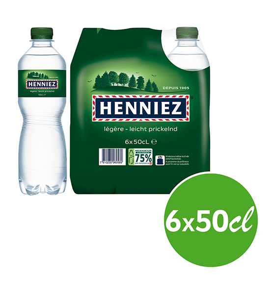 Henniez Wasser, Grün, wenig Kohlensäure, 50 cl, 6 Stück
