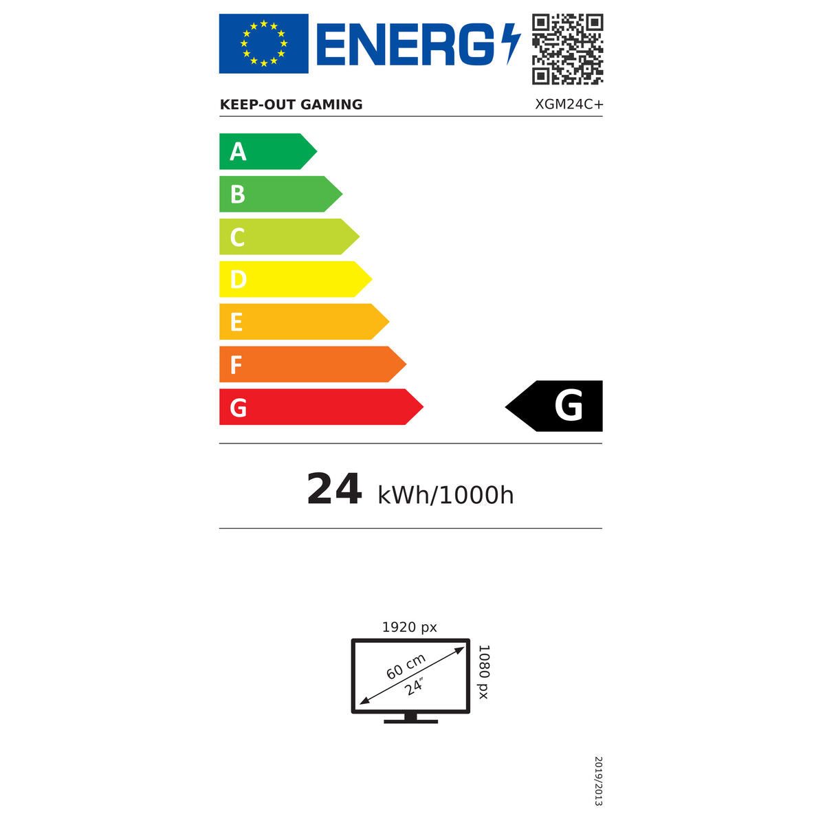 Monitor KEEP OUT XGM24C Gekrümmt Full HD 100 Hz 23,8"