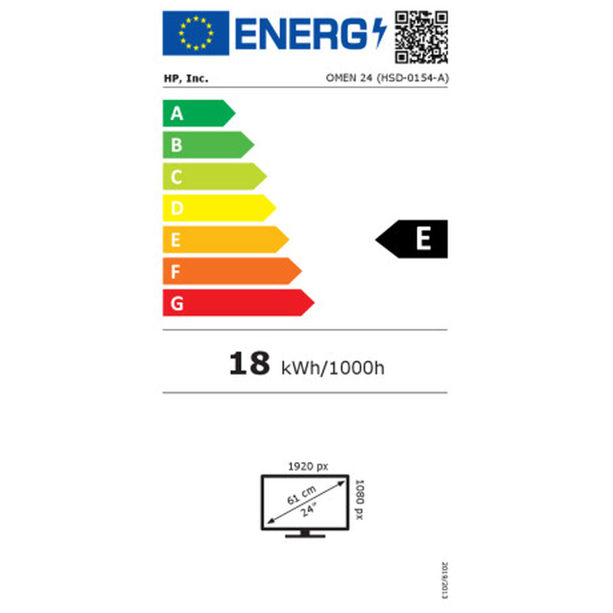 Monitor HP 780D9E9#ABB Full HD 23,8" 165 Hz
