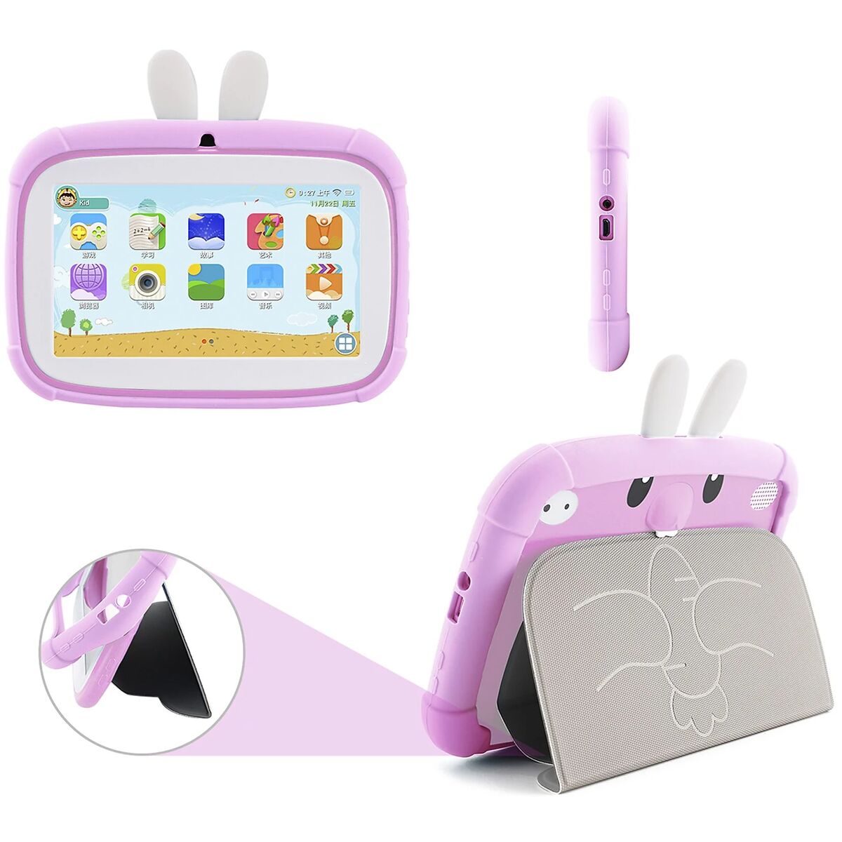 Interaktives Tablett für Kinder A133 Rosa 32 GB 2 GB RAM 7"
