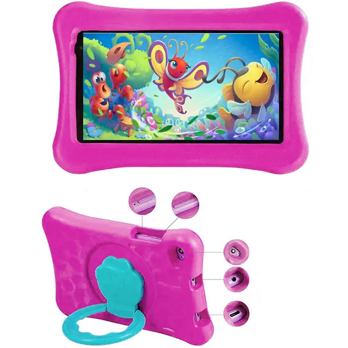 Interaktives Tablett für Kinder K714 Rosa 32 GB 2 GB RAM 7"
