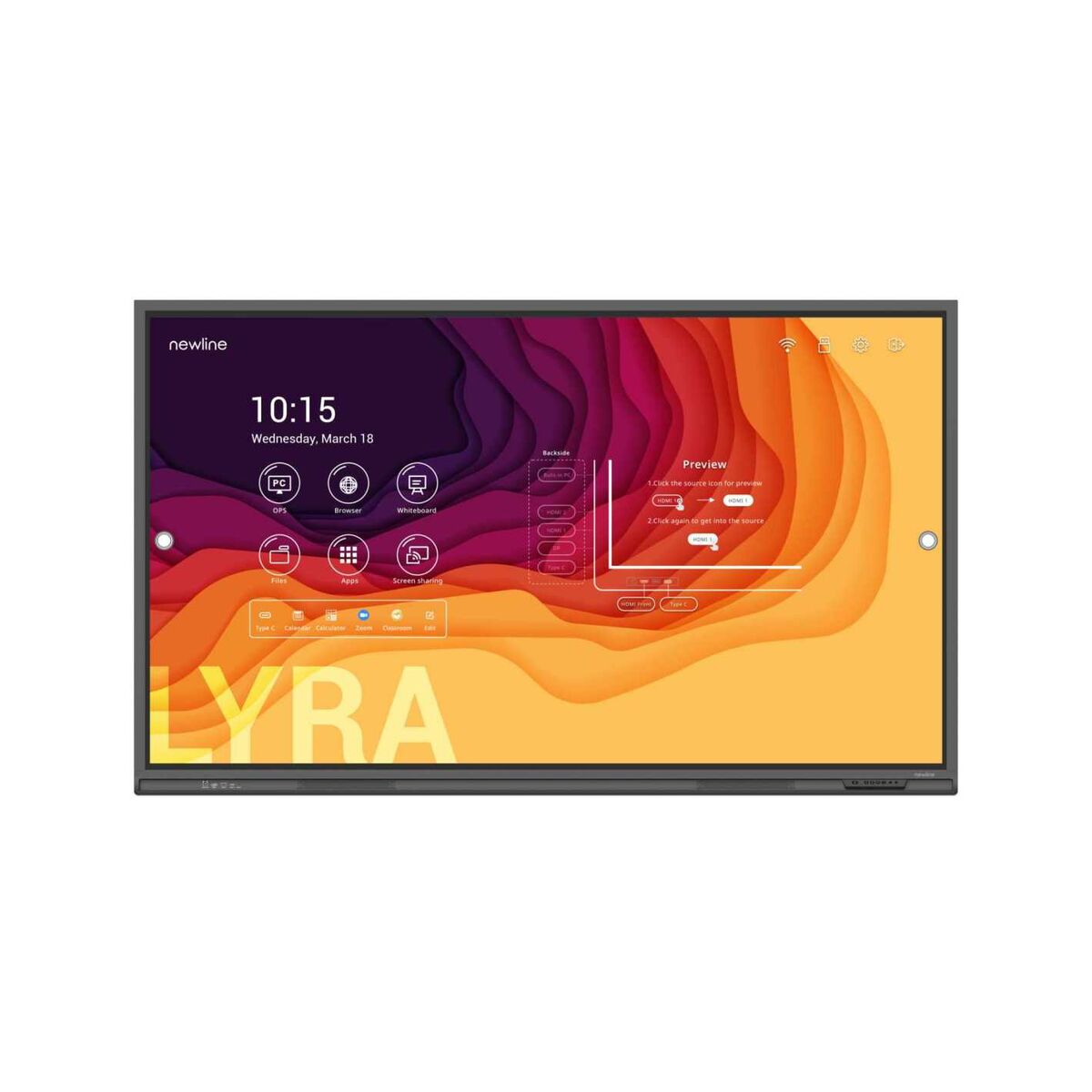 Interaktiver Touchscreen Newline Interactive TT-8621Q 86" LED 60 Hz