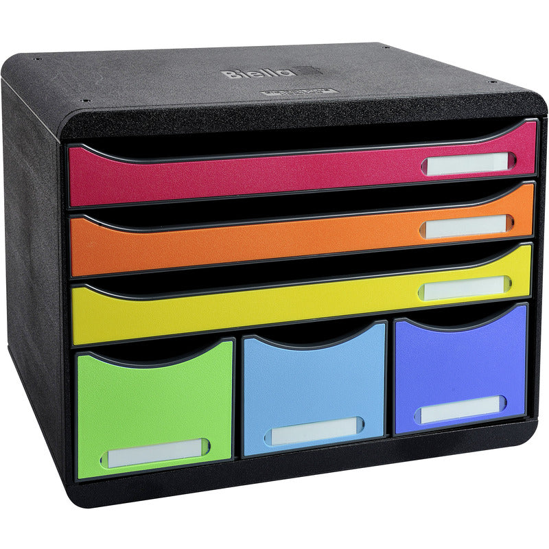 Biella Schubladenbox Store-Box , quer, schwarz/harlekin