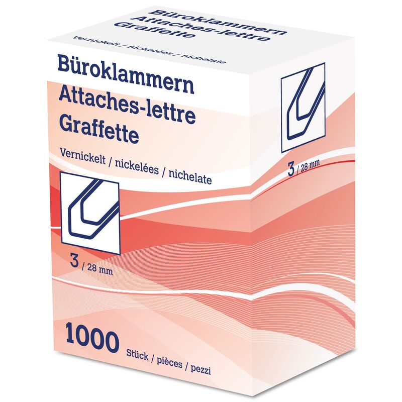 Büroklammern Nr. 3 , 1000 Stück