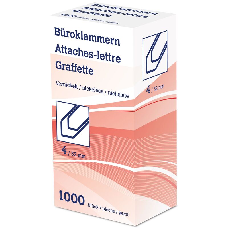 Büroklammern Nr. 4 , 1000 Stück