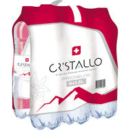 Cristallo Wasser rot , mit Kohlensäure, 150 cl, 6 Stück