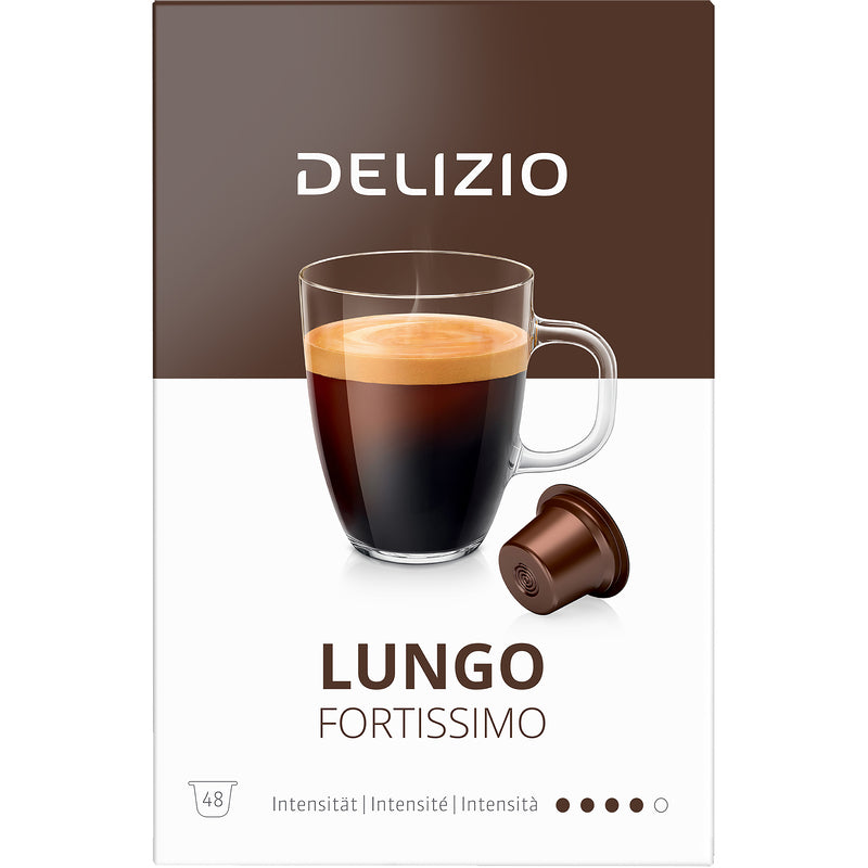 Delizio - Kaffeekapseln Lungo Fortissimo, 48 Stück