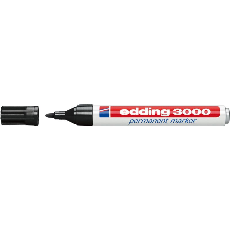Edding Permanent Marker 3000 , 10 Stück, schwarz