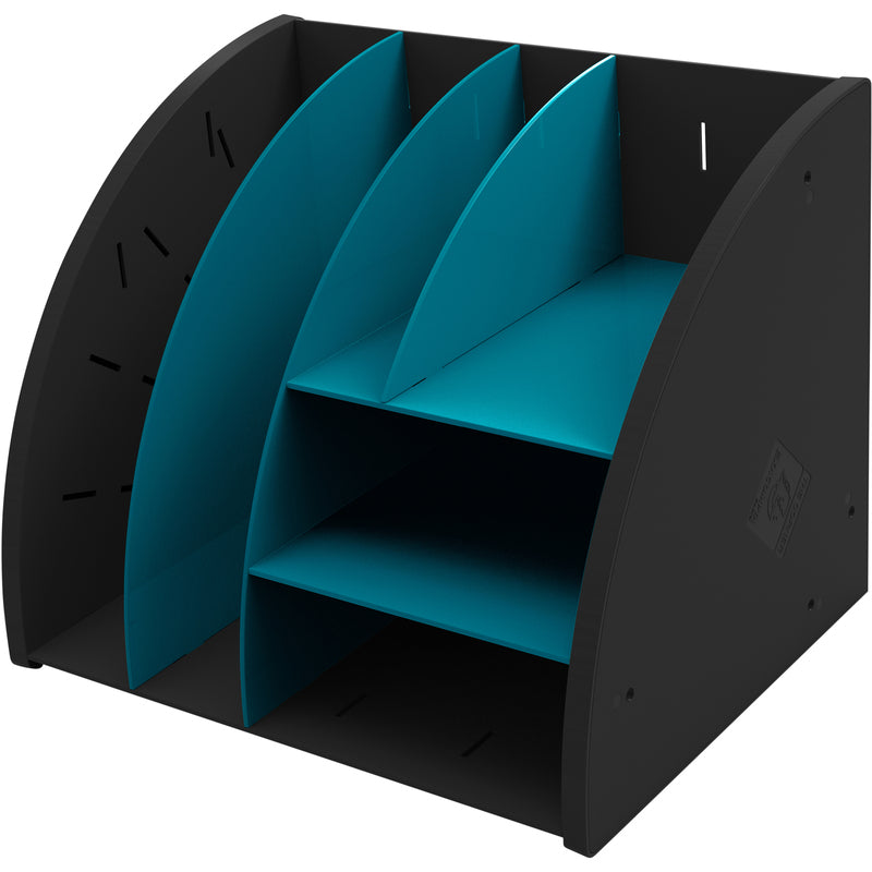Exacompta Desktop-Organizer Neo Deco , 6 Fächer, schwarz/blau