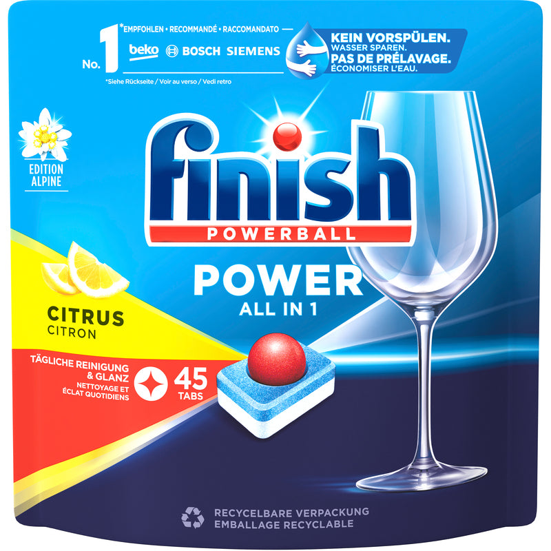 Finish Spülmaschinen-Tabs Power All-in-1 Citrus , 45 Tabs