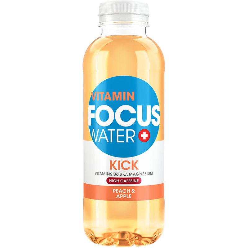 Focus - Water Vitaminwasser Kick Peach & Apple , 50 cl, 12 Stück
