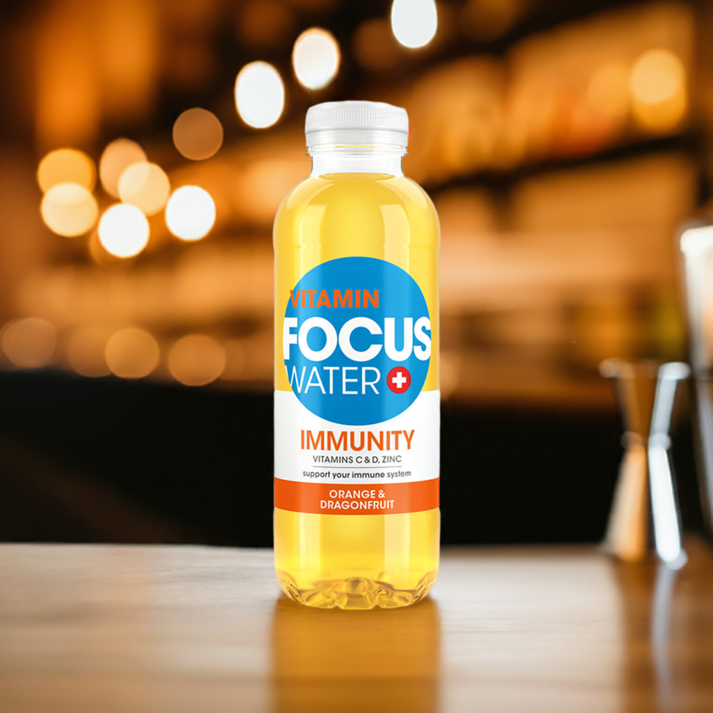 Focus - Water Vitaminwasser Immunity Orange & Dragonfruit , 50 cl, 12 Stück