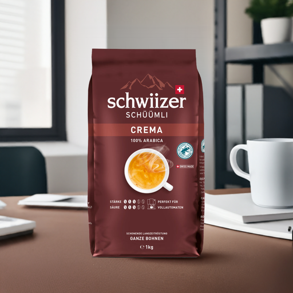 Schwiizer Schüümli Kaffeebohnen Crema , 1000g, 1 Stück