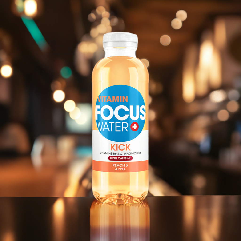 Focus - Water Vitaminwasser Kick Peach & Apple , 50 cl, 12 Stück