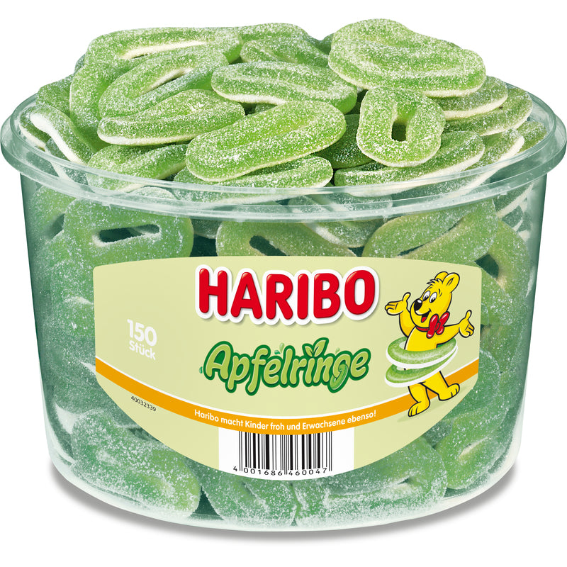HARIBO Saure Apfelringe , 8g, 150 Stück