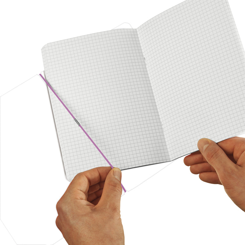 Herlitz my book flex Notizheft , New Batik, Freedom, A4, liniert/kariert 5 mm, grau