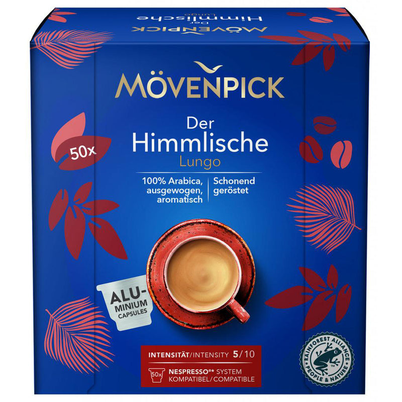 Mövenpick Kaffeekapseln Der Himmlische Lungo , 50 Stück
