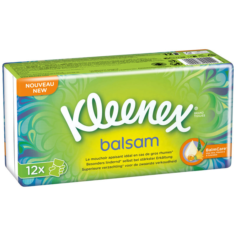 Kleenex Taschentücher Balsam , weiss, 12 Pack à 9 Stück