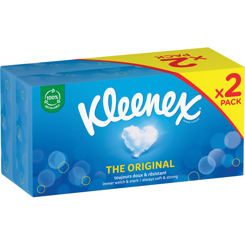 Kleenex Taschentücher Original , weiss, 2 Pack à 80 Stück