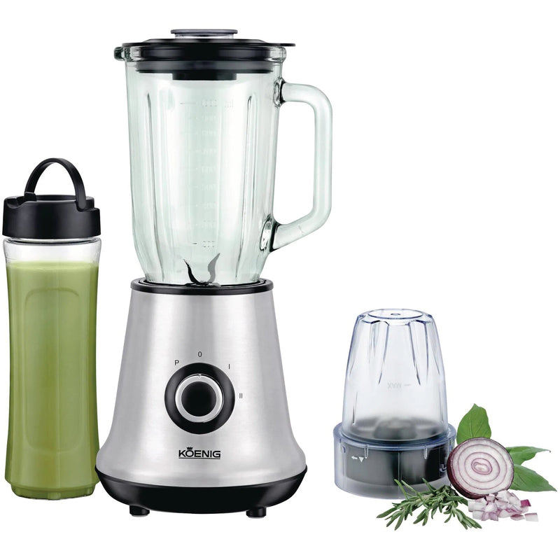 König Standmixer Set Kompakt , silber/schwarz