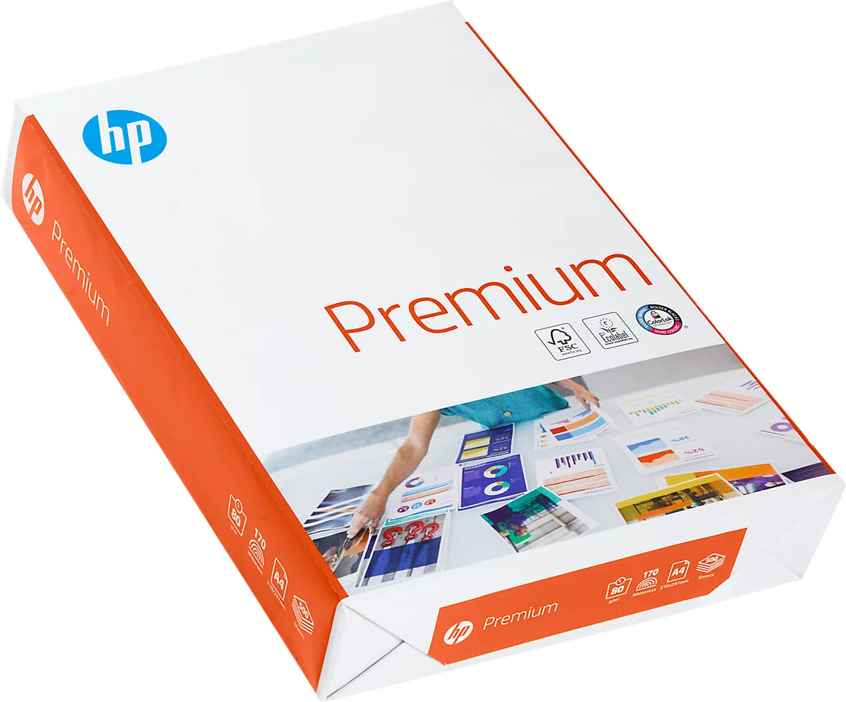 HP Premium A4 Druckerpapier 80 g/m² Glatt Weiss 500 Blatt