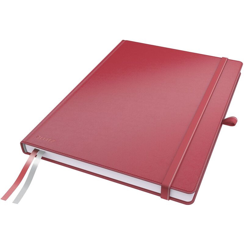 Leitz Complete Notizbuch , A4, kariert 5 mm mit Rand, rot