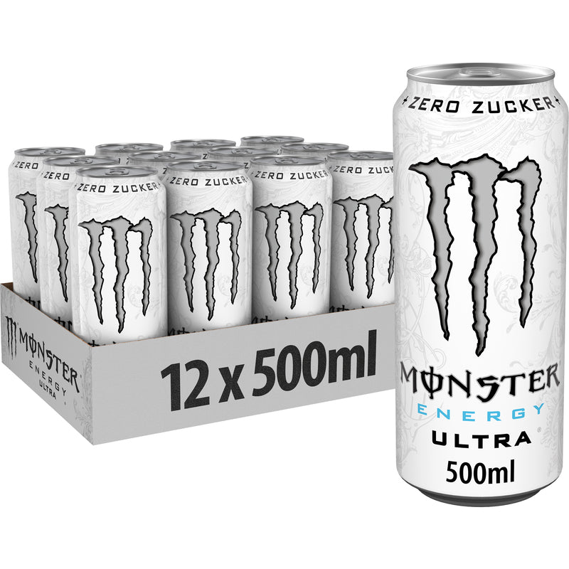 Monster Energy Drink Ultra White , 50 cl, 12 Stück