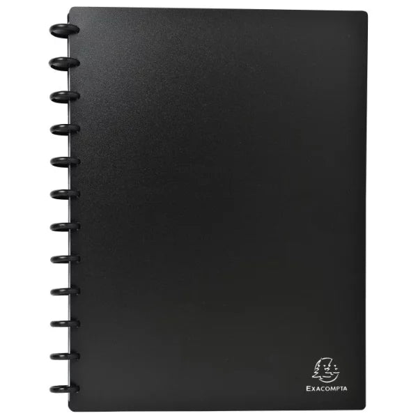Exacompta Visitenkarten-Ringbuch, DIN A4, schwarz