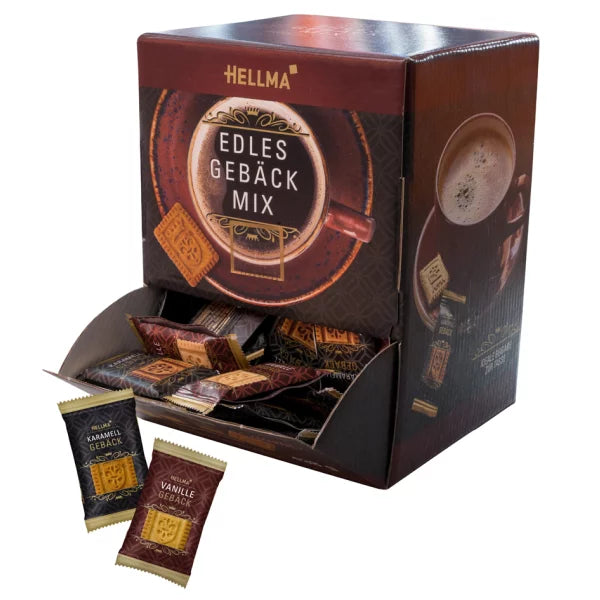 HELLMA Edles Gebäck Mix, einzeln verpackt, im Karton, 125 Stück