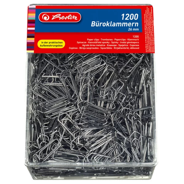 Herlitz Büroklammern, aus Metall, verzinkt, 32 mm