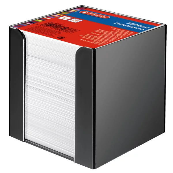Herlitz Zettelbox, Kunststoff, 90 x 90 mm, schwarz