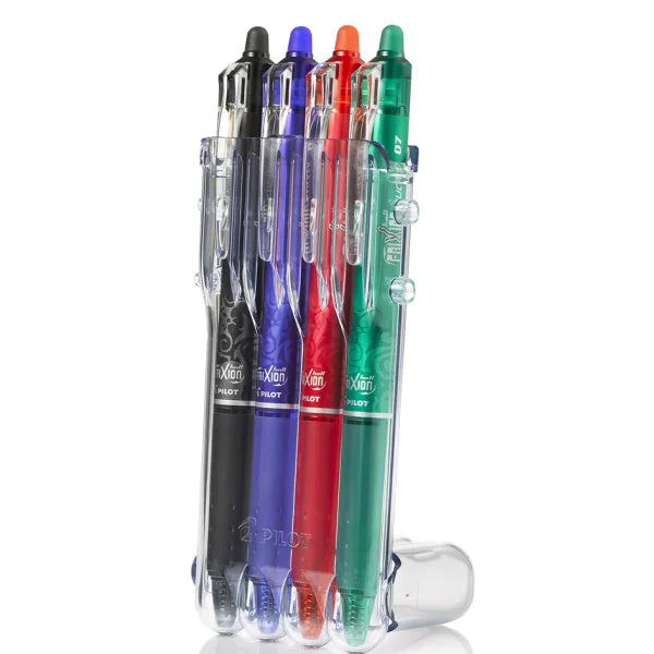 PILOT Tintenroller FRIXION BALL CLICKER 07 Set2Go, 4er Etui - farbig sortiert