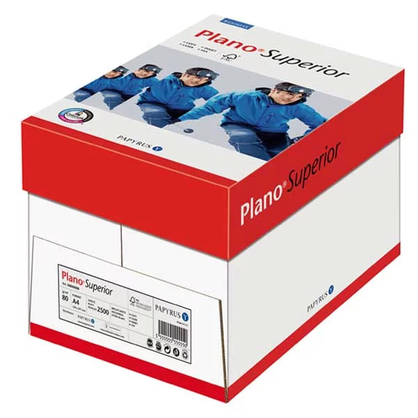 PLANO Superior Premiumpapier hochweiss A4 80g - 2 Kartons (5'000 Blatt)
