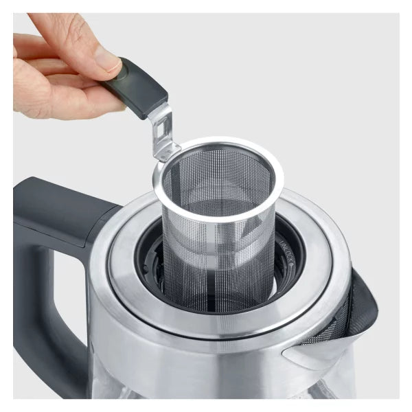 Severin Tee- und Wasserkocher WK 3473 DELUXE, Glas Edelstahl
