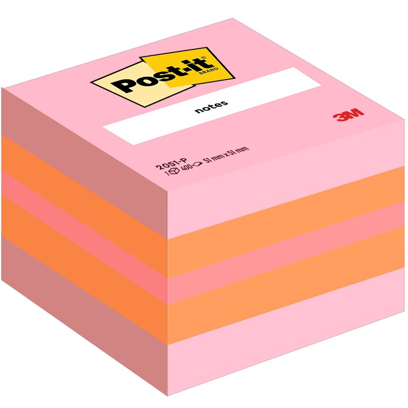 Post-it Haftnotizen Würfel Mini , 51 x 51 mm, 400 Blatt