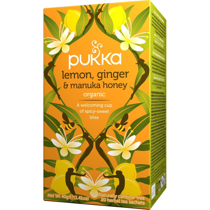 Pukka Tee Lemon, Ginger & Manuka-Honey, Bio, 20 Stück