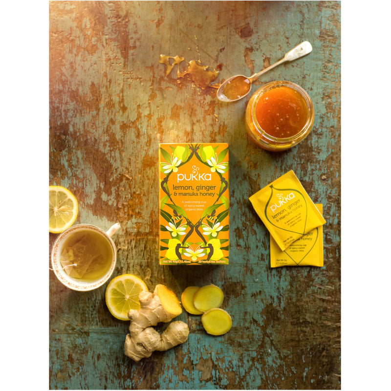 Pukka Tee Lemon, Ginger & Manuka-Honey, Bio, 20 Stück