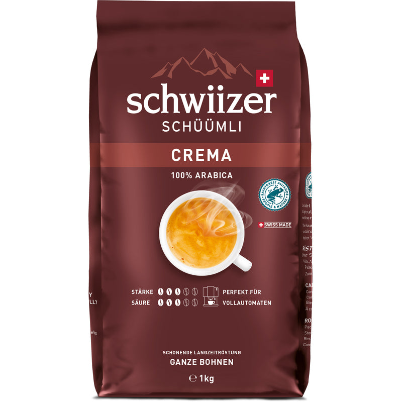 Schwiizer Schüümli Kaffeebohnen Crema , 1000g, 1 Stück