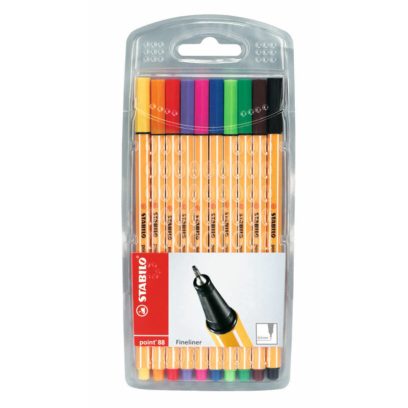 Stabilo Fineliner Point 88 , 10er Etui, assortiert