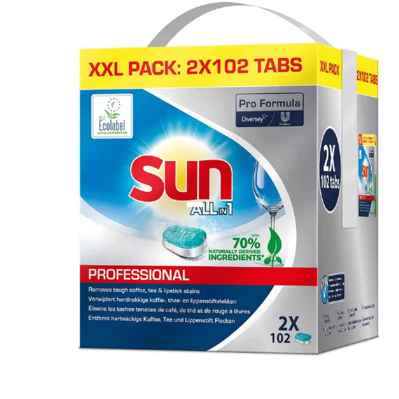 Sun - Spülmaschinen-Tabs , All-in-1, 2 x 102 Stück