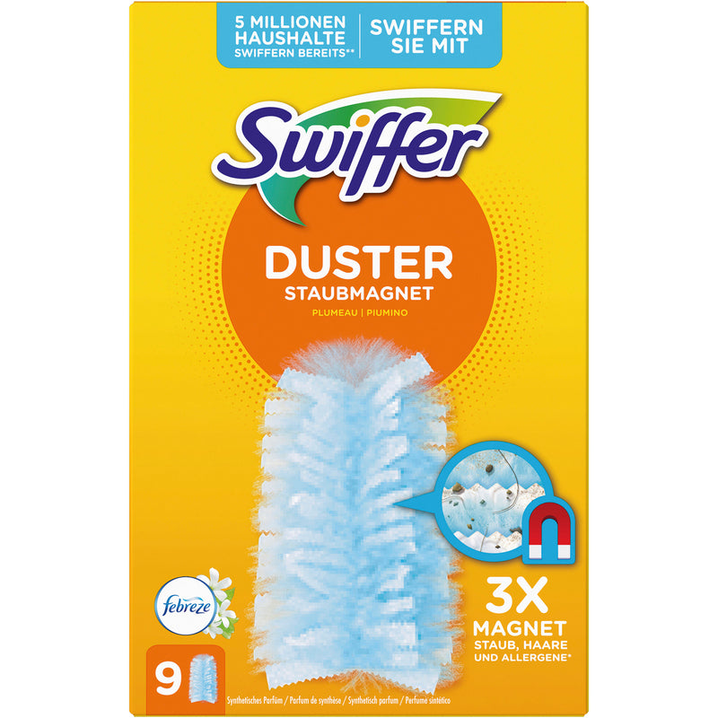 Swiffer Staubmagnet Refill , 9 Stück, hellblau