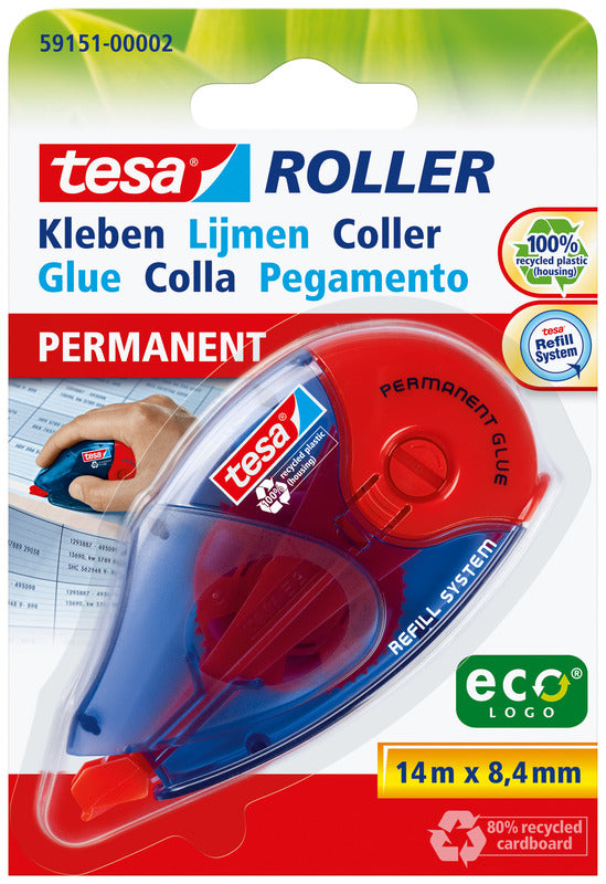 Tesa Kleberoller EcoLogo , 8.4 mm x 14 m