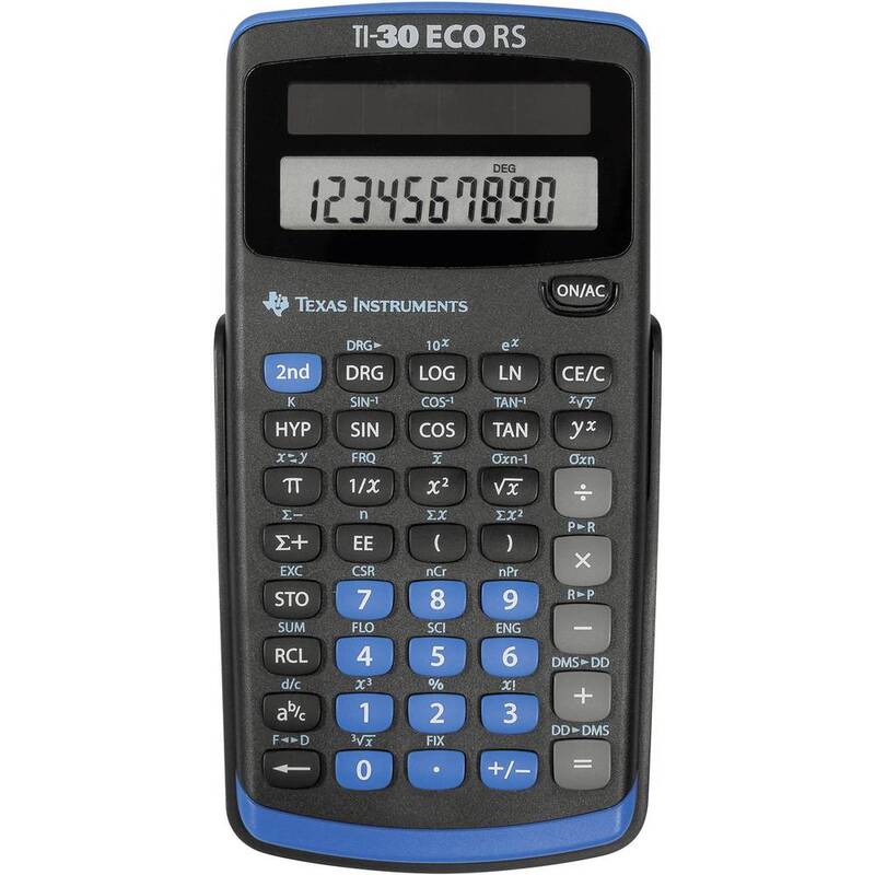 Texas Instruments Taschenrechner TI-30 eco RS , schwarz/blau